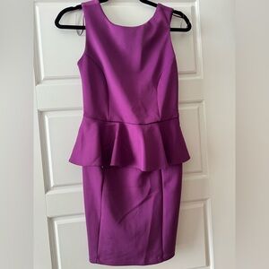 Topshop Purple Peplum Dress
